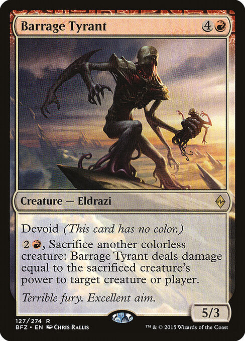 Barrage Tyrant BFZ #127 Non-Foil