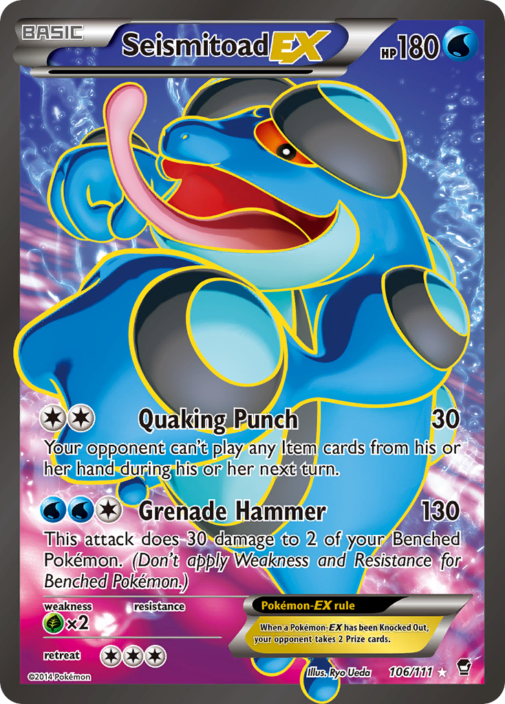 Seismitoad EX (106 Full Art) - 106 (Foil) Near Mint_Foil