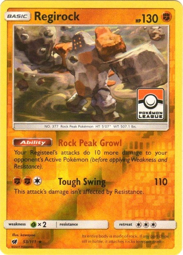 Regirock - 53/111 (Pokemon League) - 053/111 (Reverse Holo)