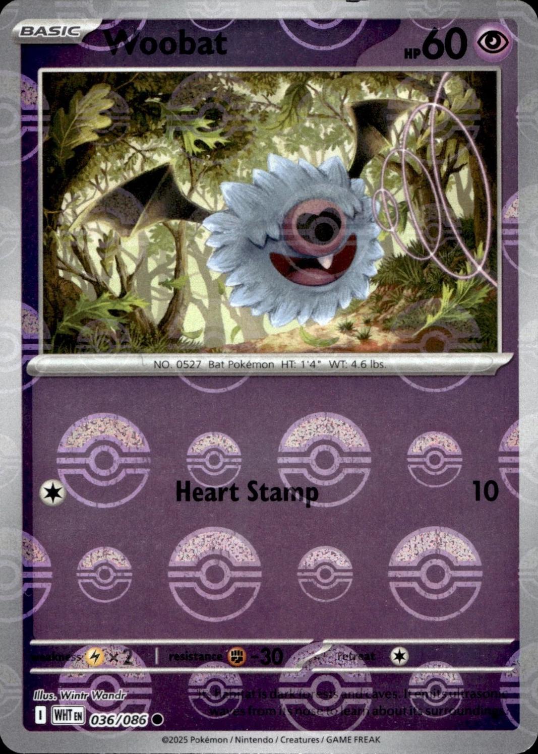 Woobat (Poke Ball Pattern) - 036/086 (Holo)