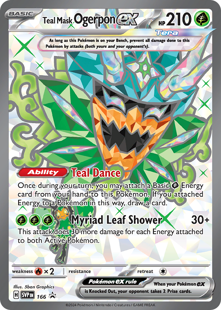 Teal Mask Ogerpon ex - 166 (Foil) Near Mint_Foil