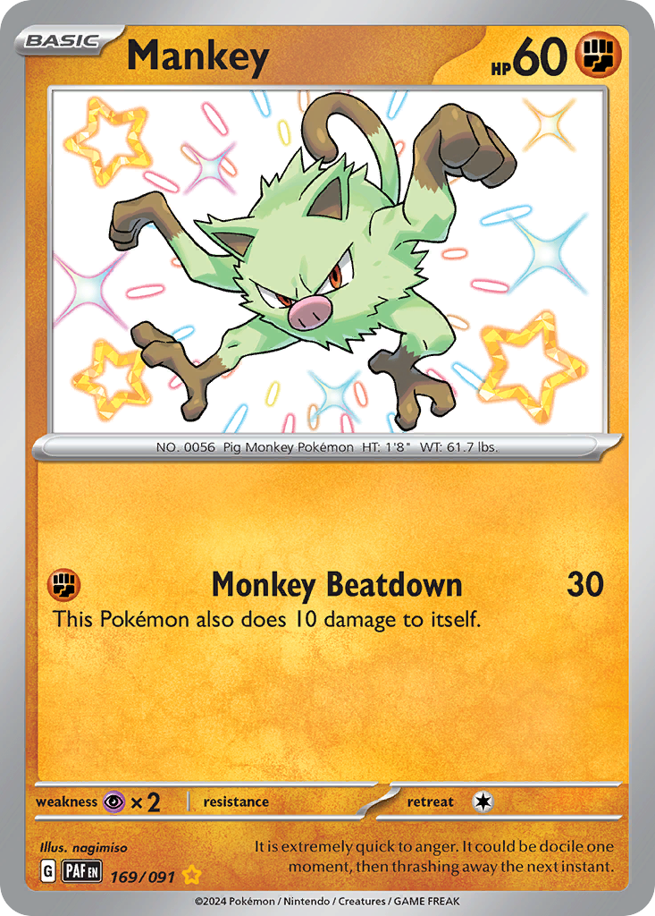Mankey - 169/091 (Foil) Near Mint_Foil