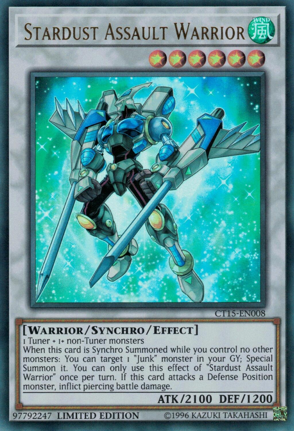 Stardust Assault Warrior - CT15-EN008 (Foil)