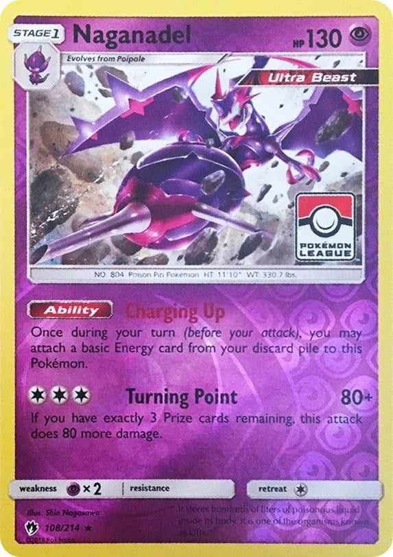 Naganadel - 108/214 (Pokemon League) - 108/214 (Reverse Holofoil) Near Mint_Reverse Holofoil