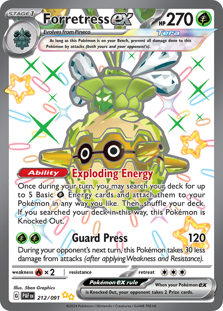 Forretress ex - 212/091 (Foil) Near Mint_Foil