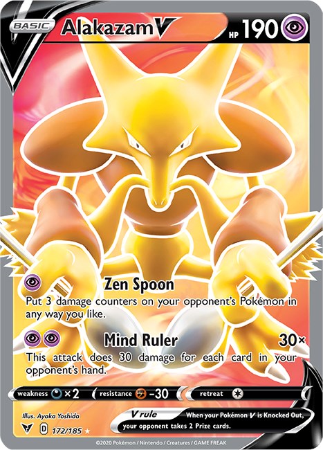 Alakazam V (Full Art) - 172/185 (Holo)