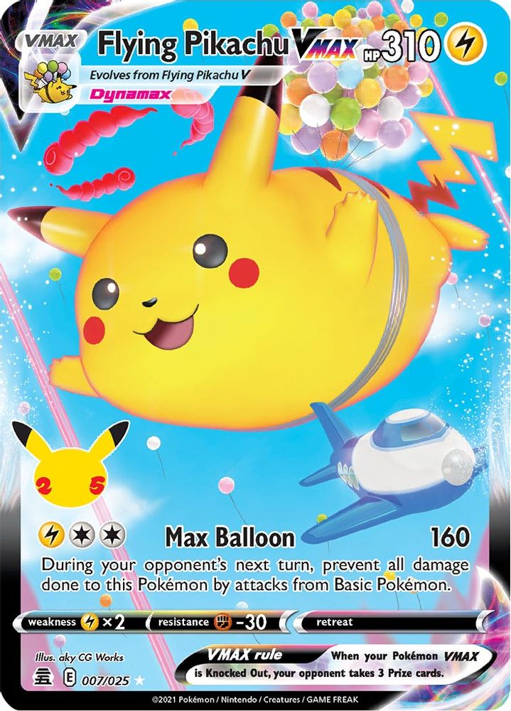 Flying Pikachu VMAX - 007/025 (Holo)