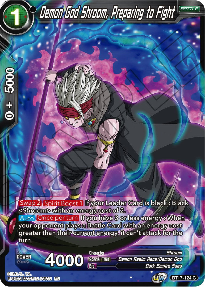 Demon God Shroom, Preparing to Fight - BT17-124 (Normal) Near Mint_Normal