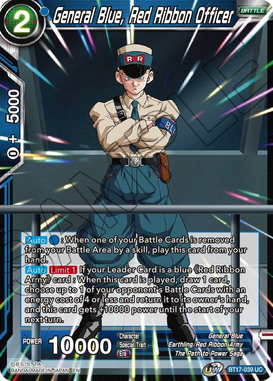 General Blue, Red Ribbon Officer - BT17-039 (Normal) Near Mint_Normal
