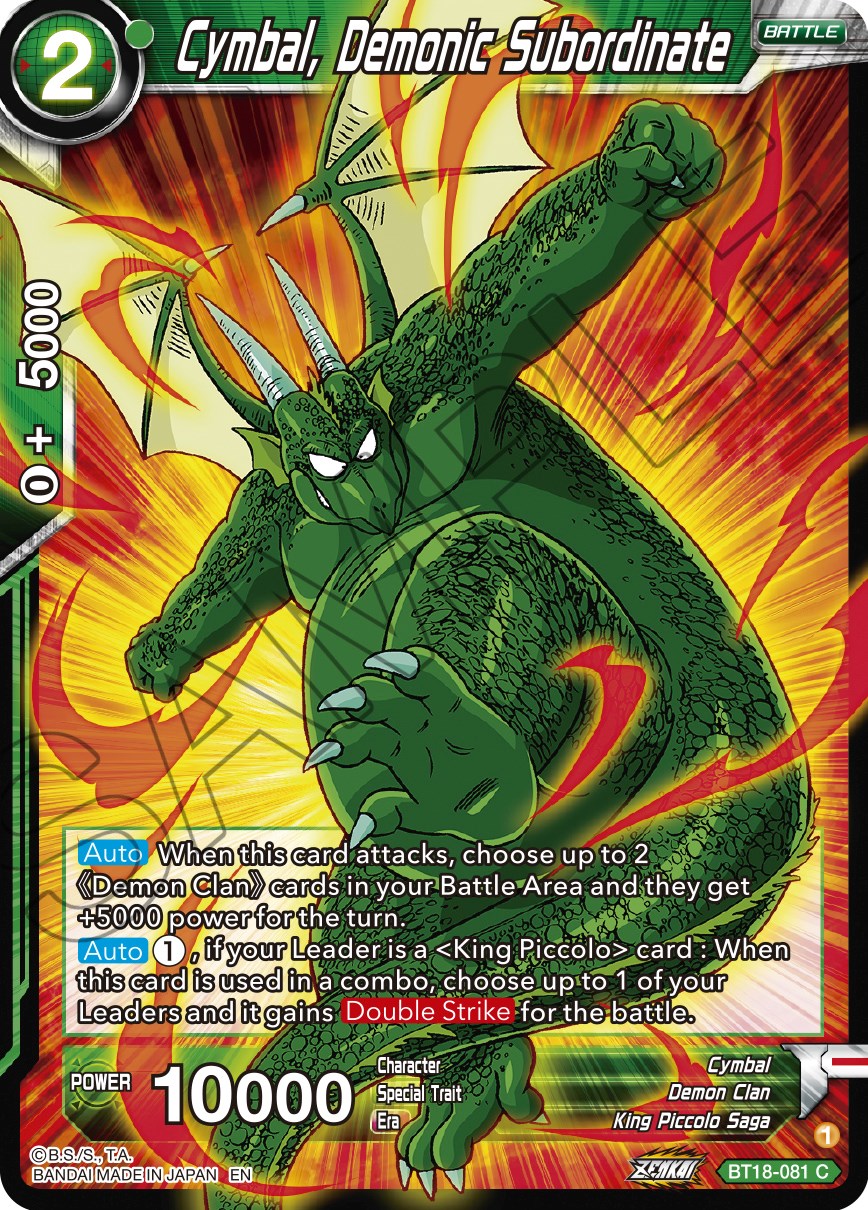Cymbal, Demonic Subordinate - BT18-081 (Normal) Near Mint_Normal