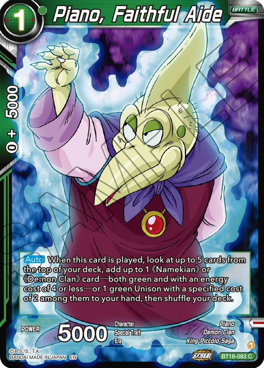 Piano, Faithful Aide - BT18-083 (Normal) Near Mint_Normal