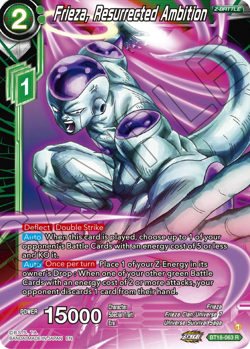 Frieza, Resurrected Ambition - BT18-063 (Normal) Near Mint_Normal