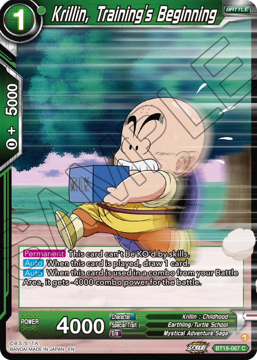 Krillin, Training's Beginning - BT18-067 (Normal) Near Mint_Normal