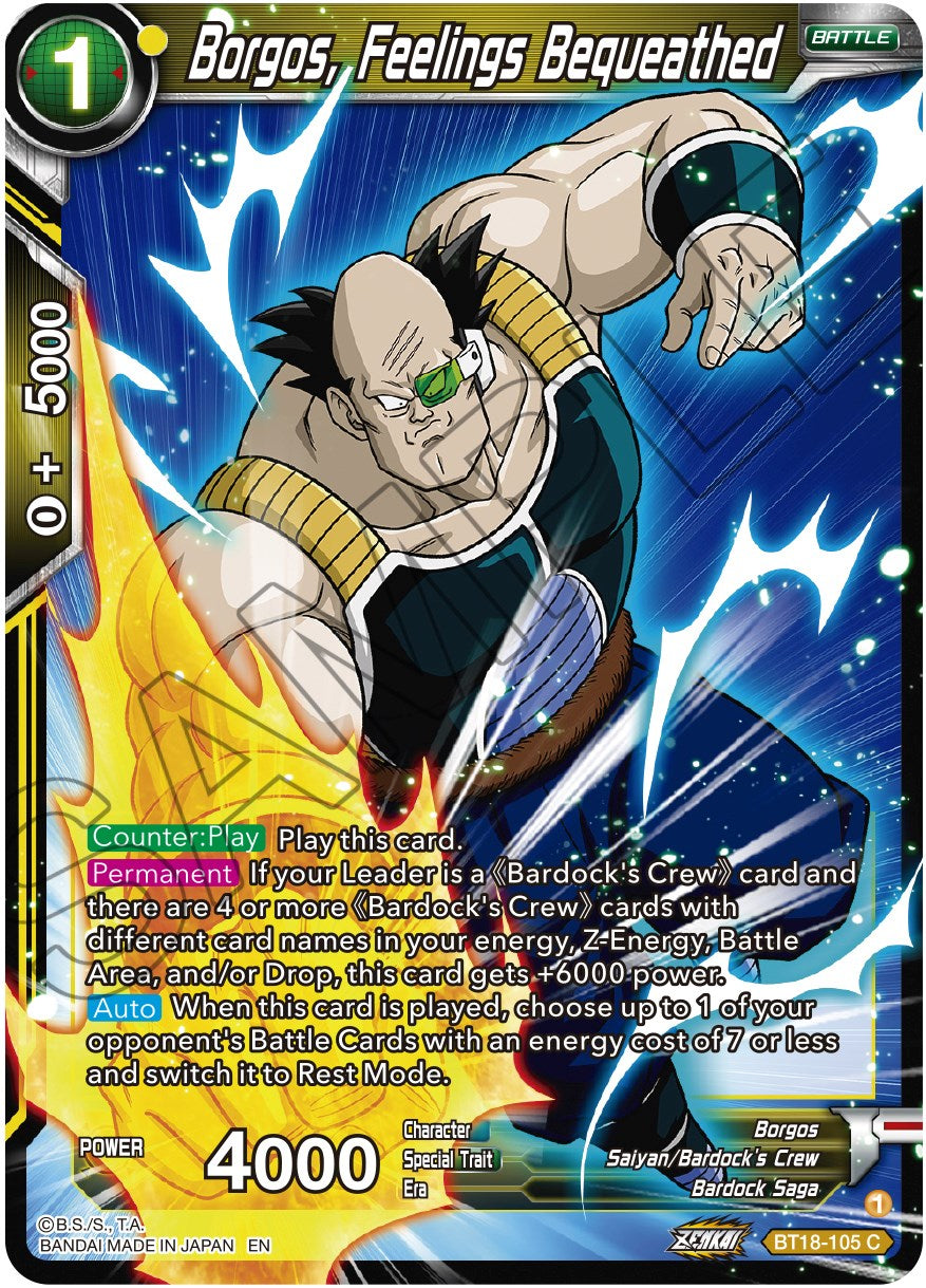 Borgos, Feelings Bequeathed - BT18-105 (Foil) Near Mint_Foil