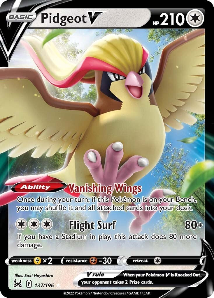 Pidgeot V - 137/196 (Holo)