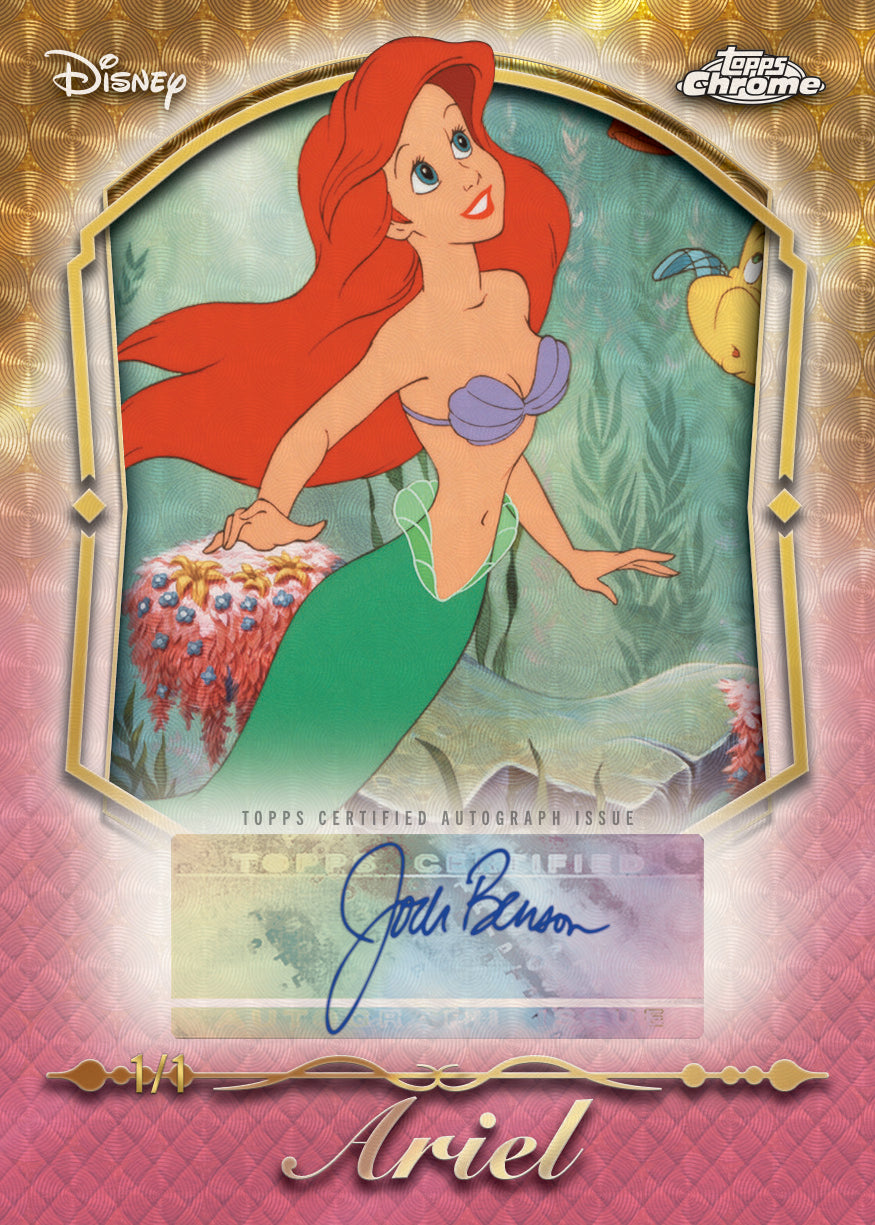 2026 Topps Chrome Disney Ariel autograph card preview