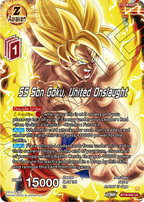 SS Son Goku, United Onslaught - BT19-003 (Normal) Near Mint_Normal