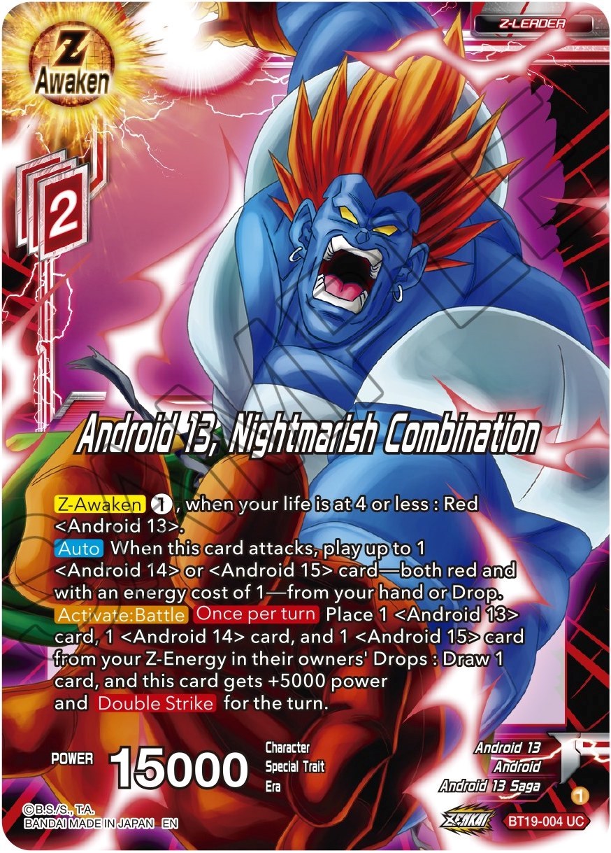 Android 13, Nightmarish Combination - BT19-004 (Normal) Near Mint_Normal