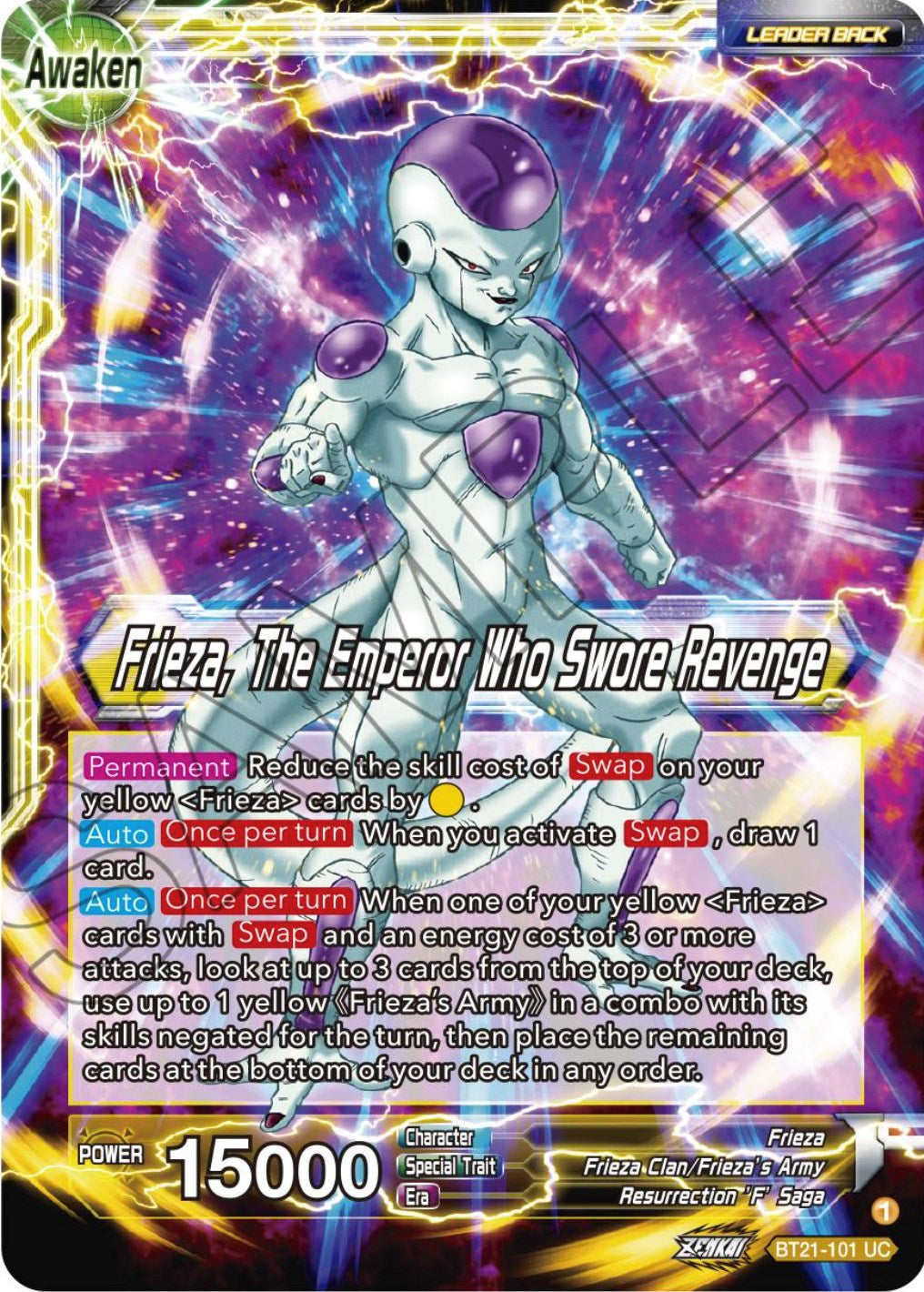 Frieza // Frieza, The Emperor Who Swore Revenge - BT21-101 (Normal) Near Mint_Normal