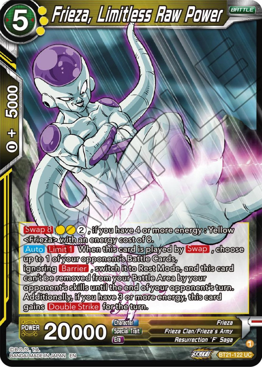 Frieza, Limitless Raw Power - BT21-122 (Foil) Near Mint_Foil