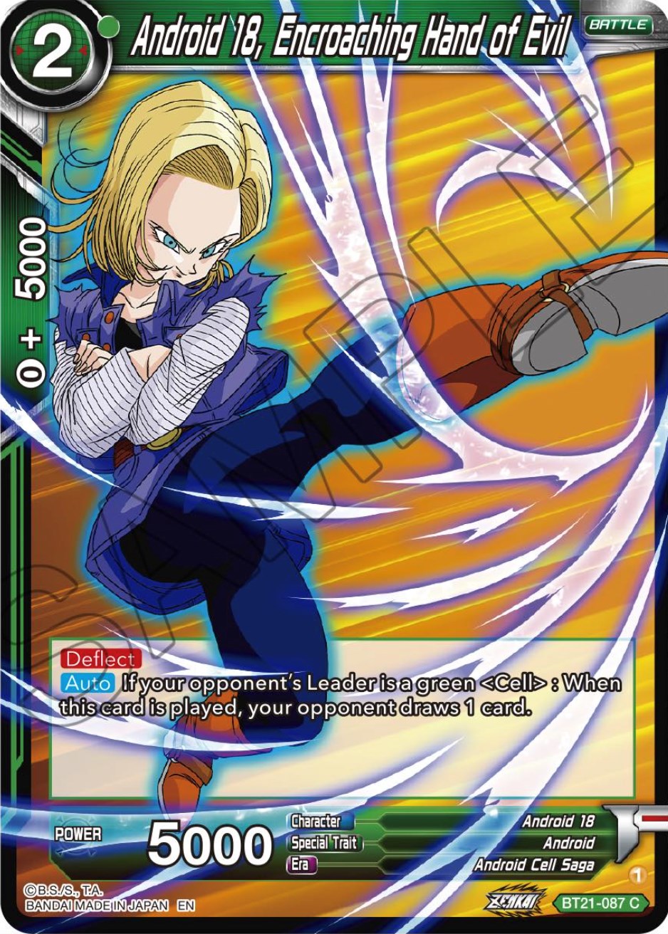 Android 18, Encroaching Hand of Evil - BT21-087 (Normal) Near Mint_Normal