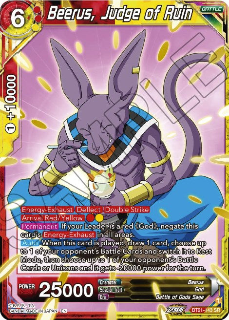 Beerus, Judge of Ruin - BT21-143 (Foil) Near Mint_Foil