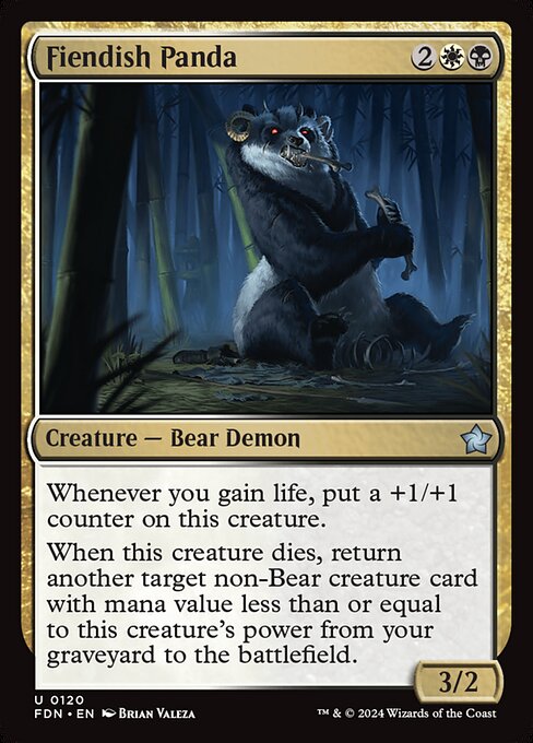 Fiendish Panda (Non Foil) near_mint