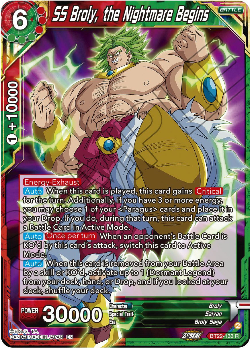 SS Broly, the Nightmare Begins - BT22-133 (Normal) Near Mint_Normal