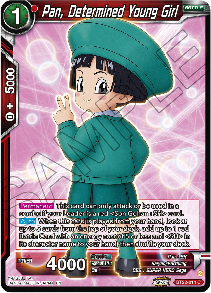 Pan, Determined Young Girl - BT22-014 (Normal) Near Mint_Normal