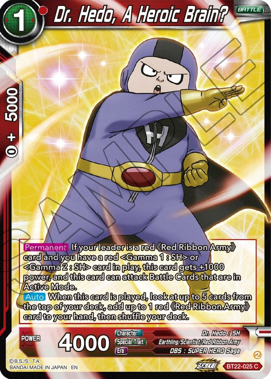 Dr Hedo, A Heroic Brain? - BT22-025 (Normal) Near Mint_Normal