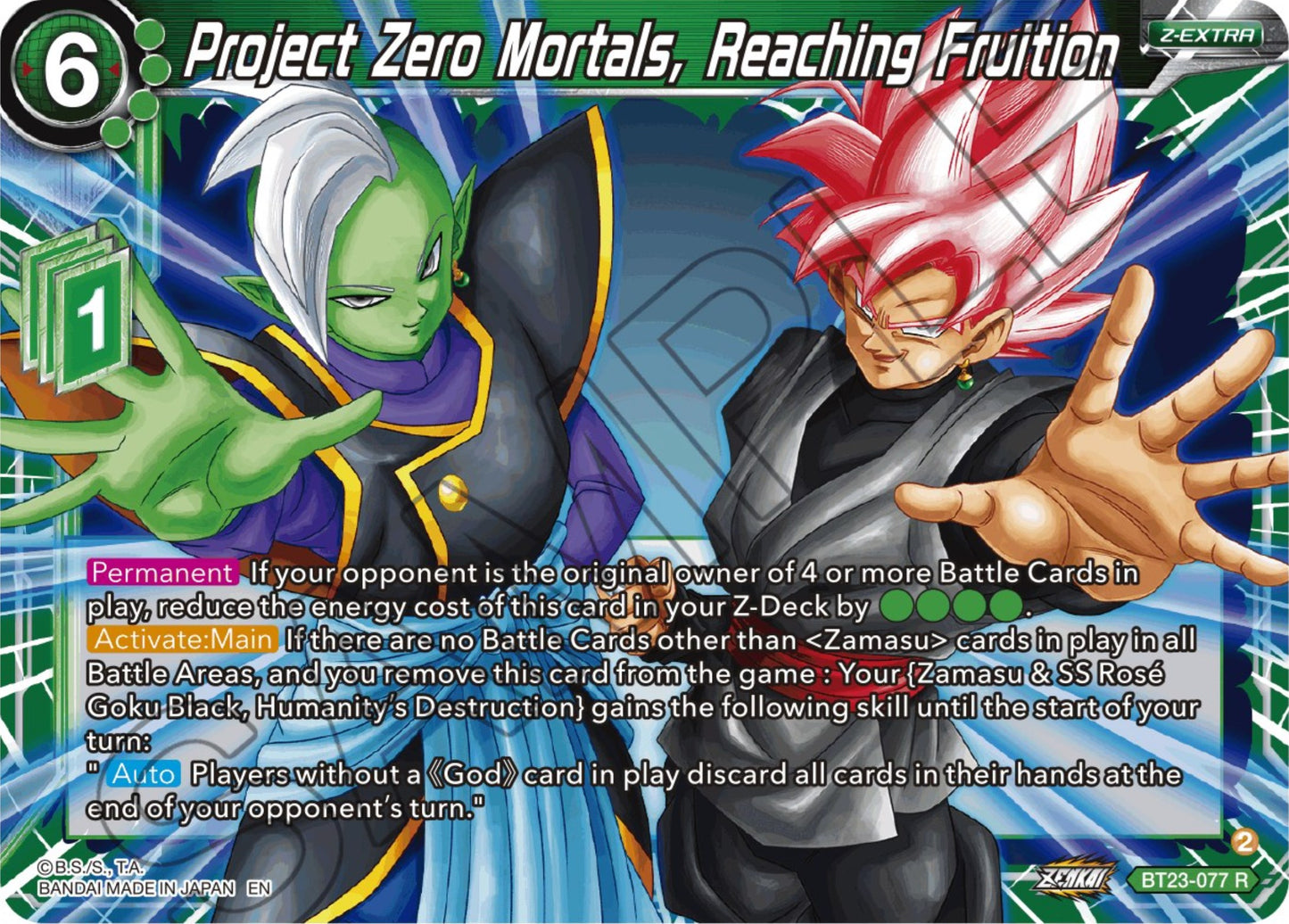 Project Zero Mortals, Reaching Fruition - BT23-077 (Foil) Near Mint_Foil