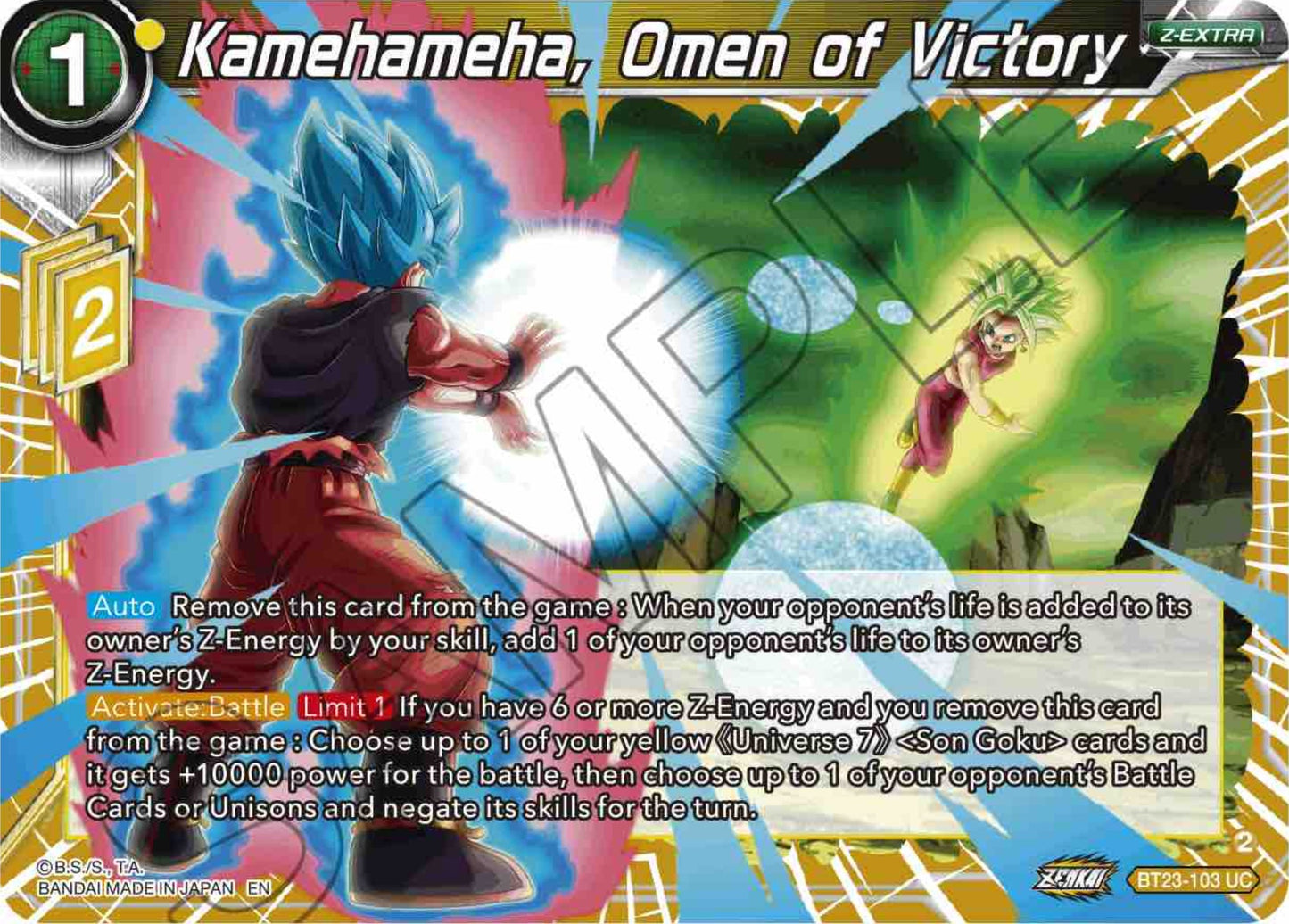 Kamehameha, Omen of Victory - BT23-103 (Foil) Near Mint_Foil