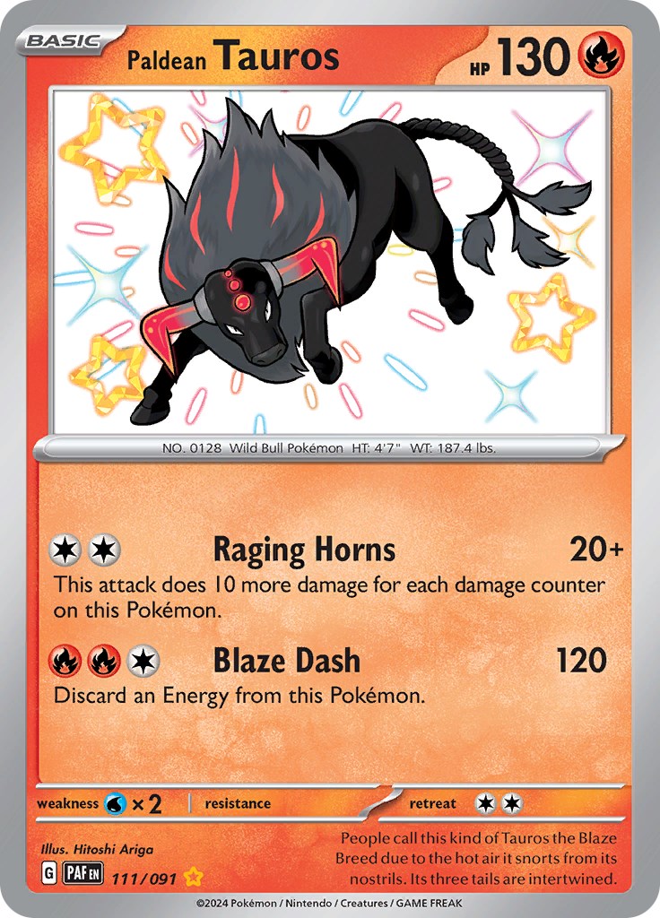 Paldean Tauros - 111/091 - 111/091 (Holo)