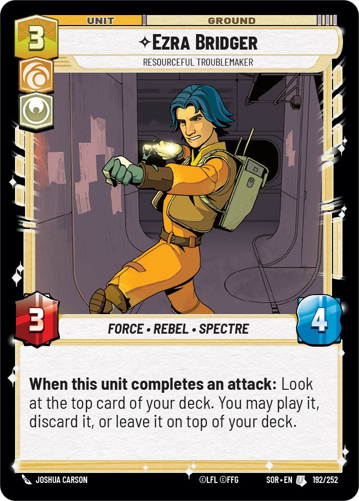 Ezra Bridger - Resourceful Troublemaker - 192/252 (Foil) Near Mint_Foil