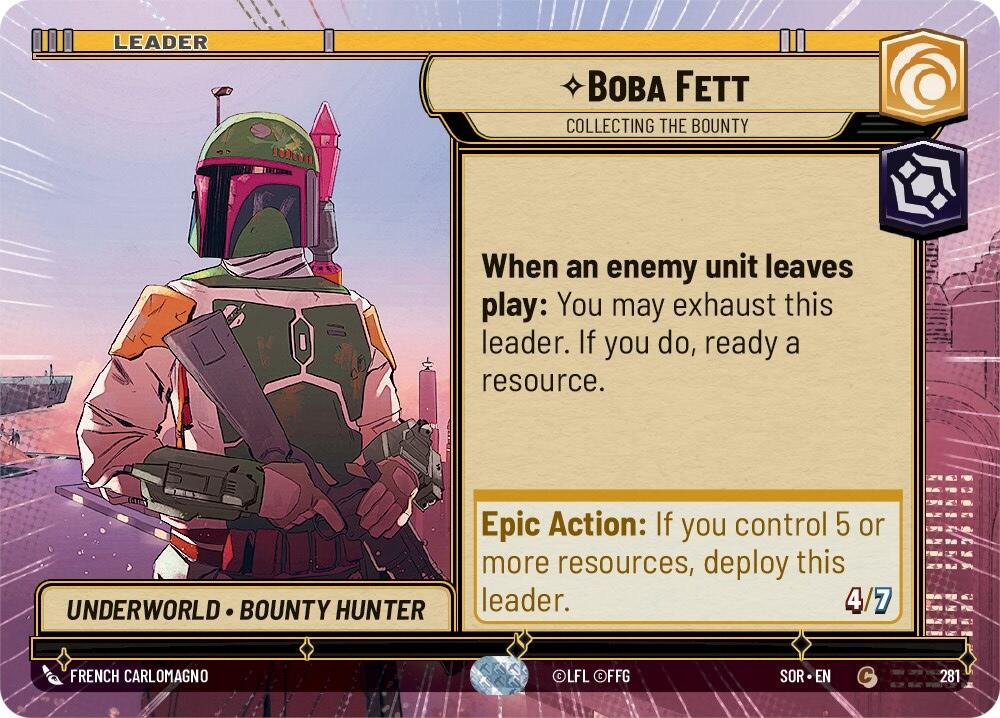 Boba Fett - Collecting the Bounty (Hyperspace) - 281 (Normal) Near Mint_Normal