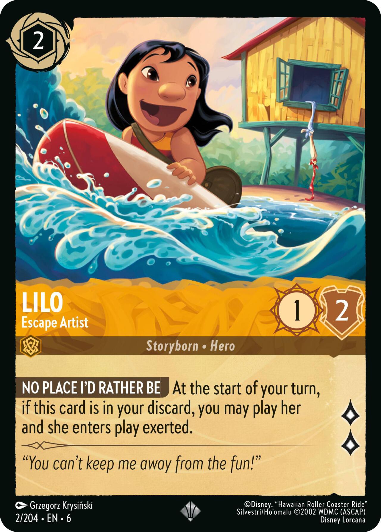 Lilo - Escape Artist - 6 (Normal) Near Mint_Non-Foil