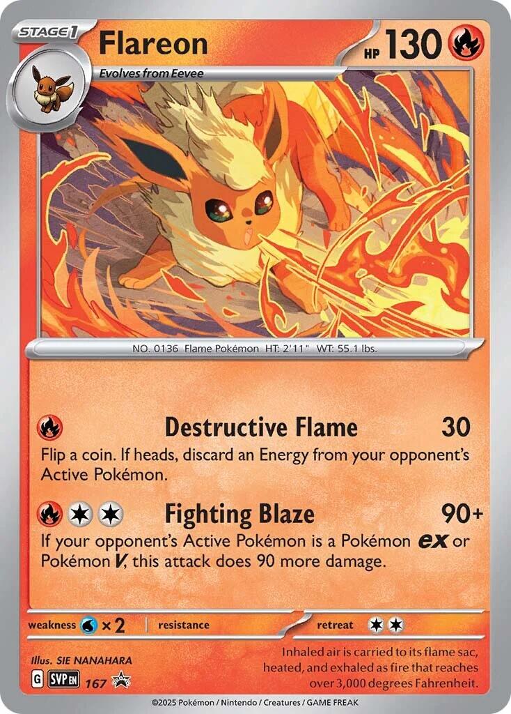 Flareon - 167 (Holofoil) Near Mint_Holofoil