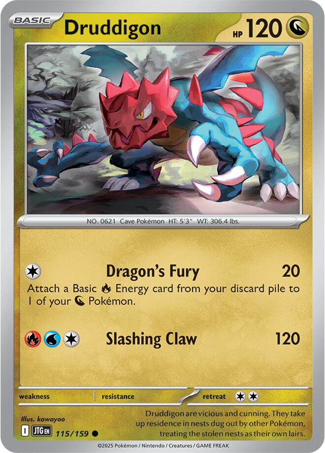 Druddigon - 115 (Reverse Holofoil) Near Mint_Foil