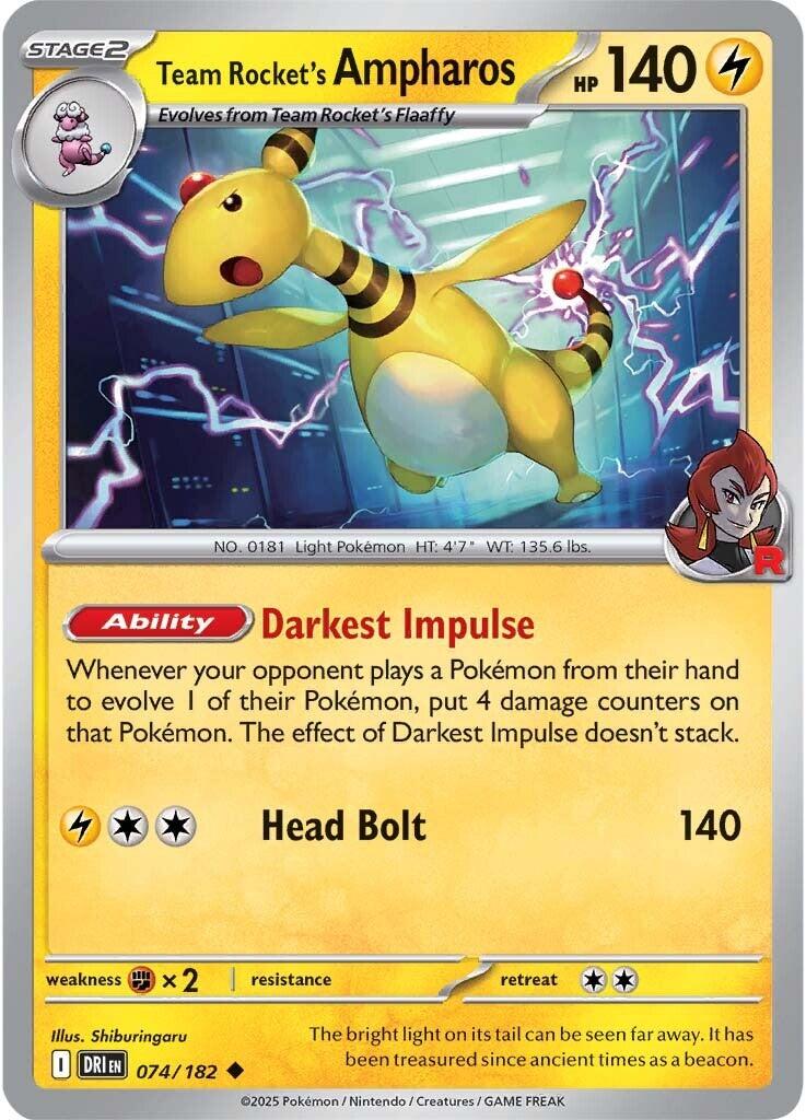 Team Rocket's Ampharos (Normal) Near Mint_Normal