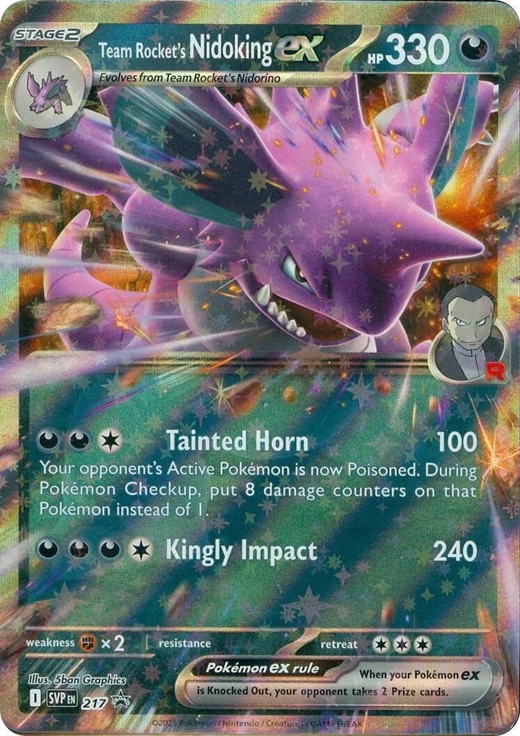 Team Rocket's Nidoking ex - 217 - 217 (Holo)