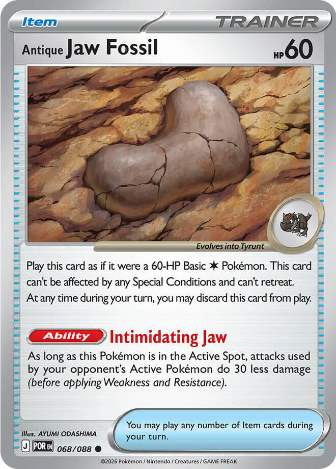 Antique Jaw Fossil - 068/088 (Reverse Holo)