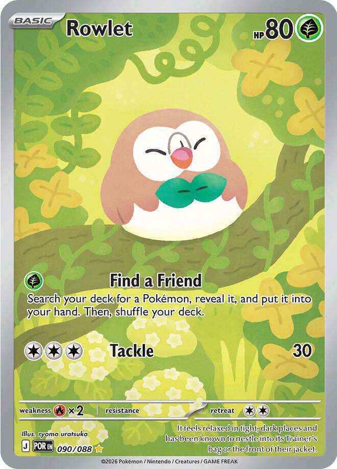 rowlet pokemon card holographic Rowlet 090/088 (Holo)