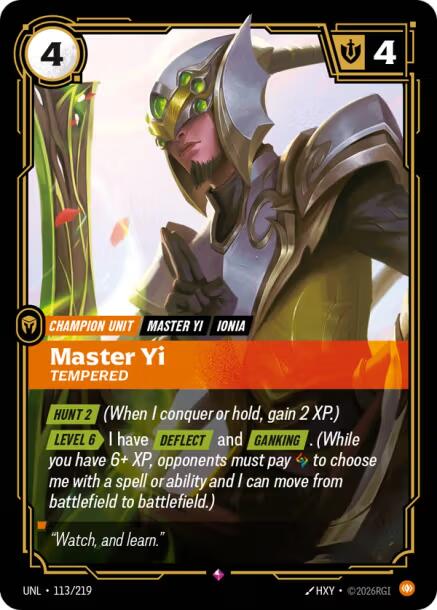 Master Yi - Tempered - 113/219 (Foil)
