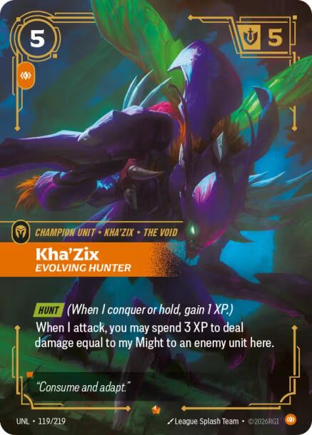 Kha'Zix - Evolving Hunter - 119/219 (Foil)