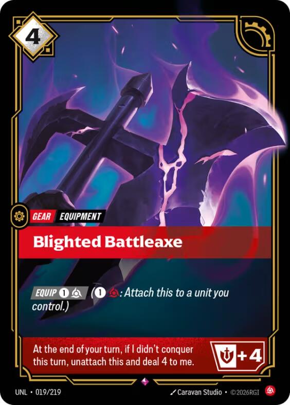 Blighted Battleaxe - 019/219 (Foil)