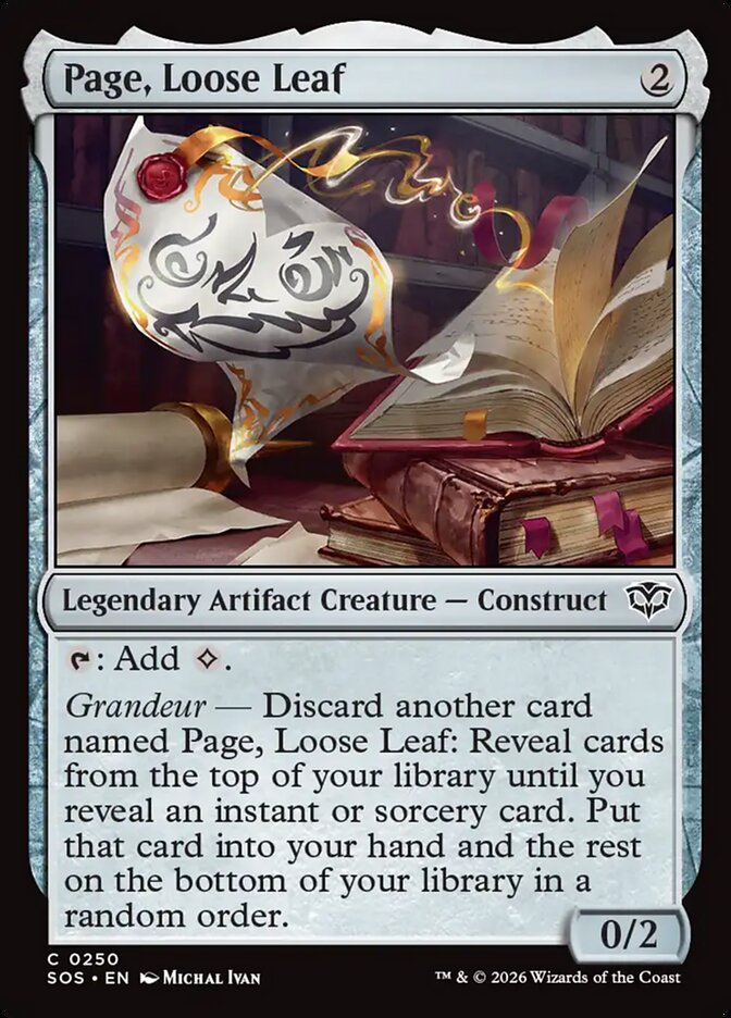Page, Loose Leaf - 250 (Foil)