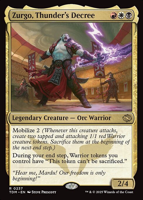 Zurgo, Thunder's Decree TDM #237 Foil