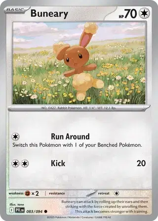 Buneary - 083/094 (Reverse Holo)
