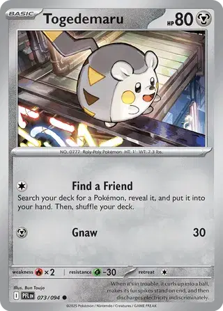 Togedemaru - 073/094 (Reverse Holo)