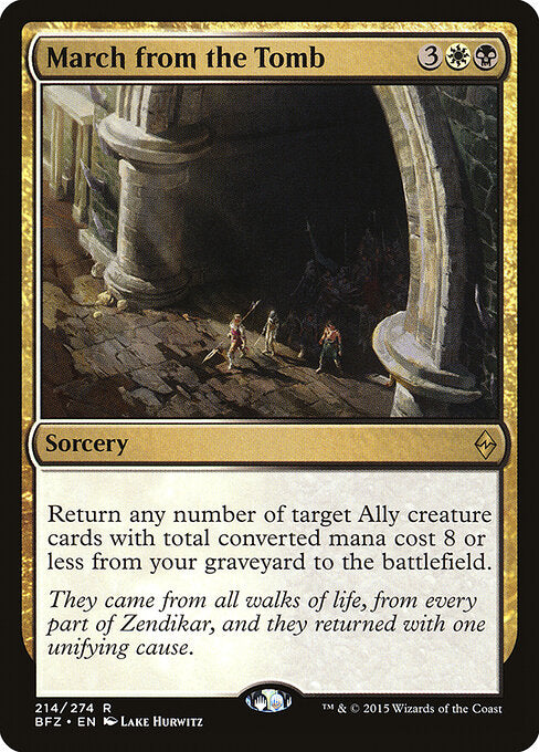 March from the Tomb BFZ #214 Non-Foil